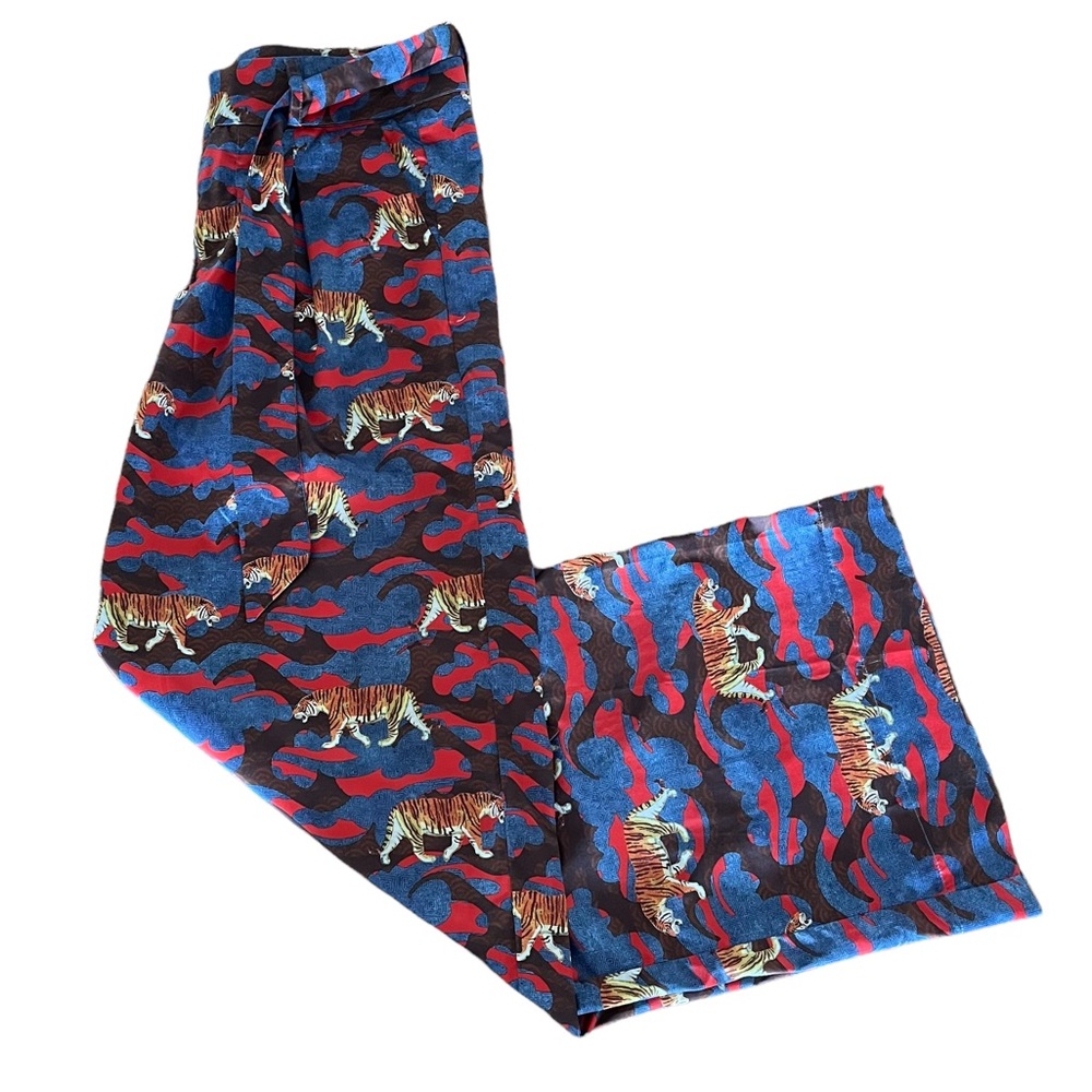 Icone Simons wide leg tiger print pants S